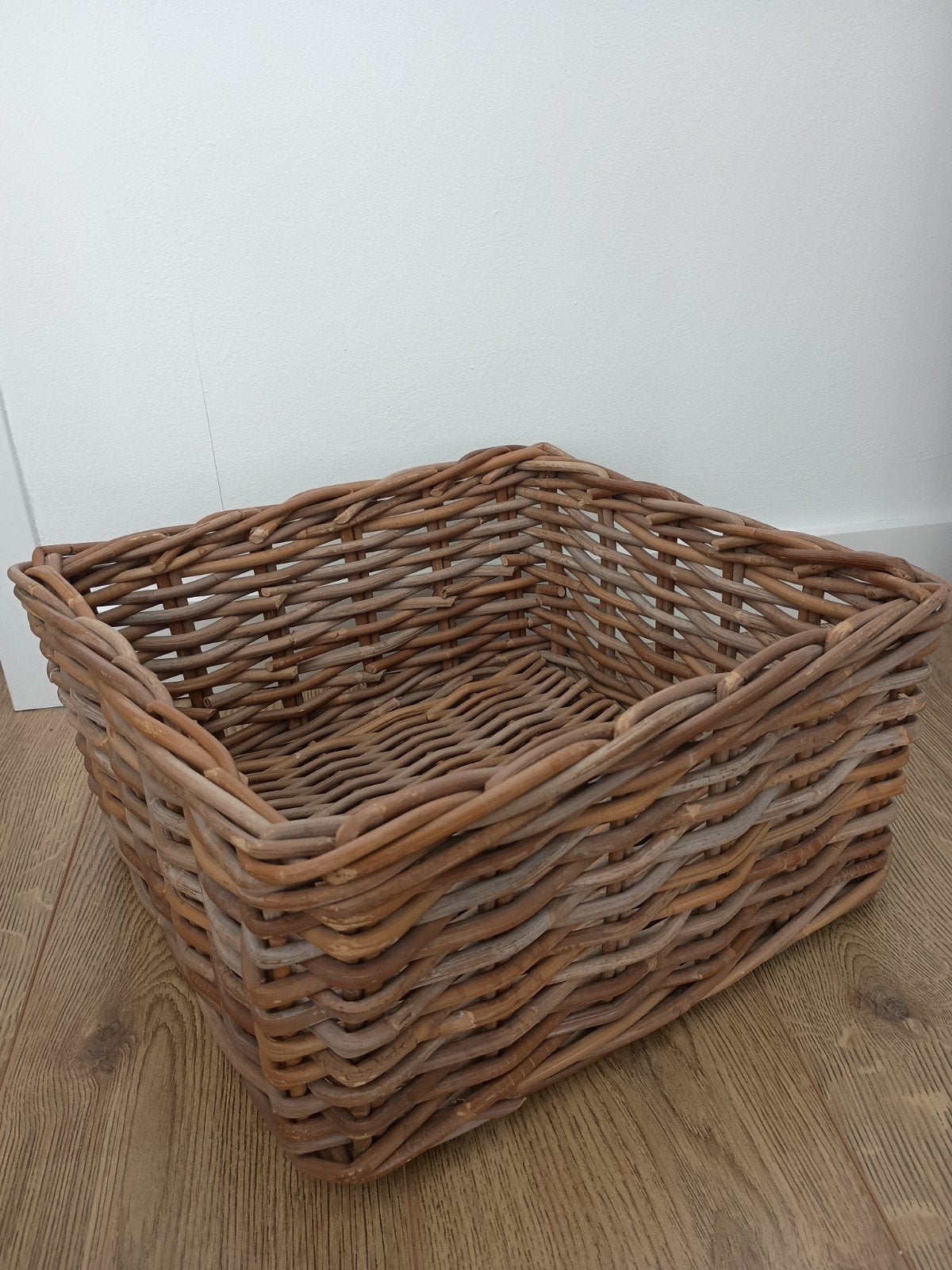 Grote rieten rotan mand - 40x40x20 cm, Ophalen of Verzenden, Vierkant, Riet