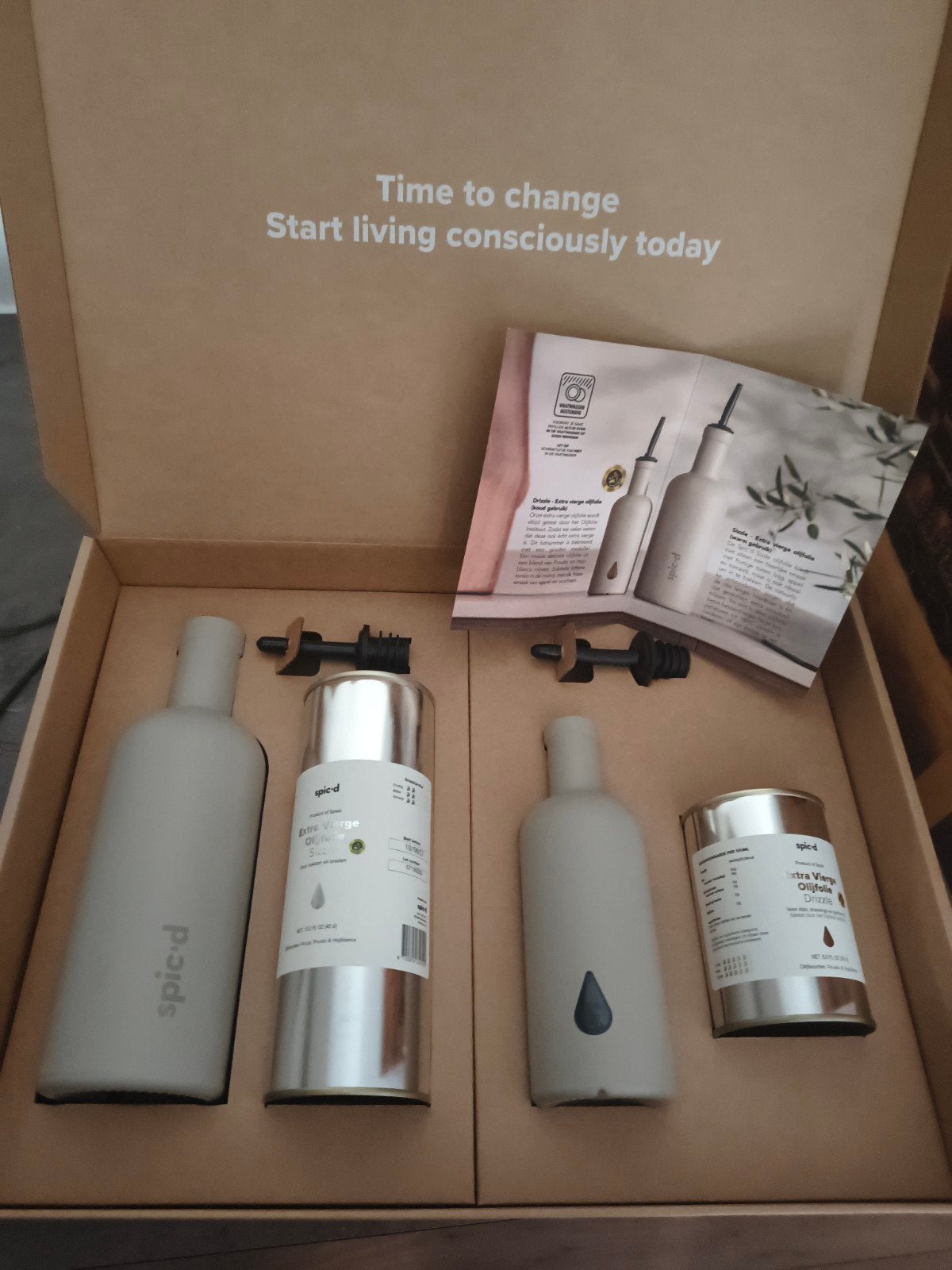 Spic'd Extra Vierge Olijfolie Set - Drizzle & Sizzle, Overige typen, Ophalen of Verzenden, Nieuw, Overige merken