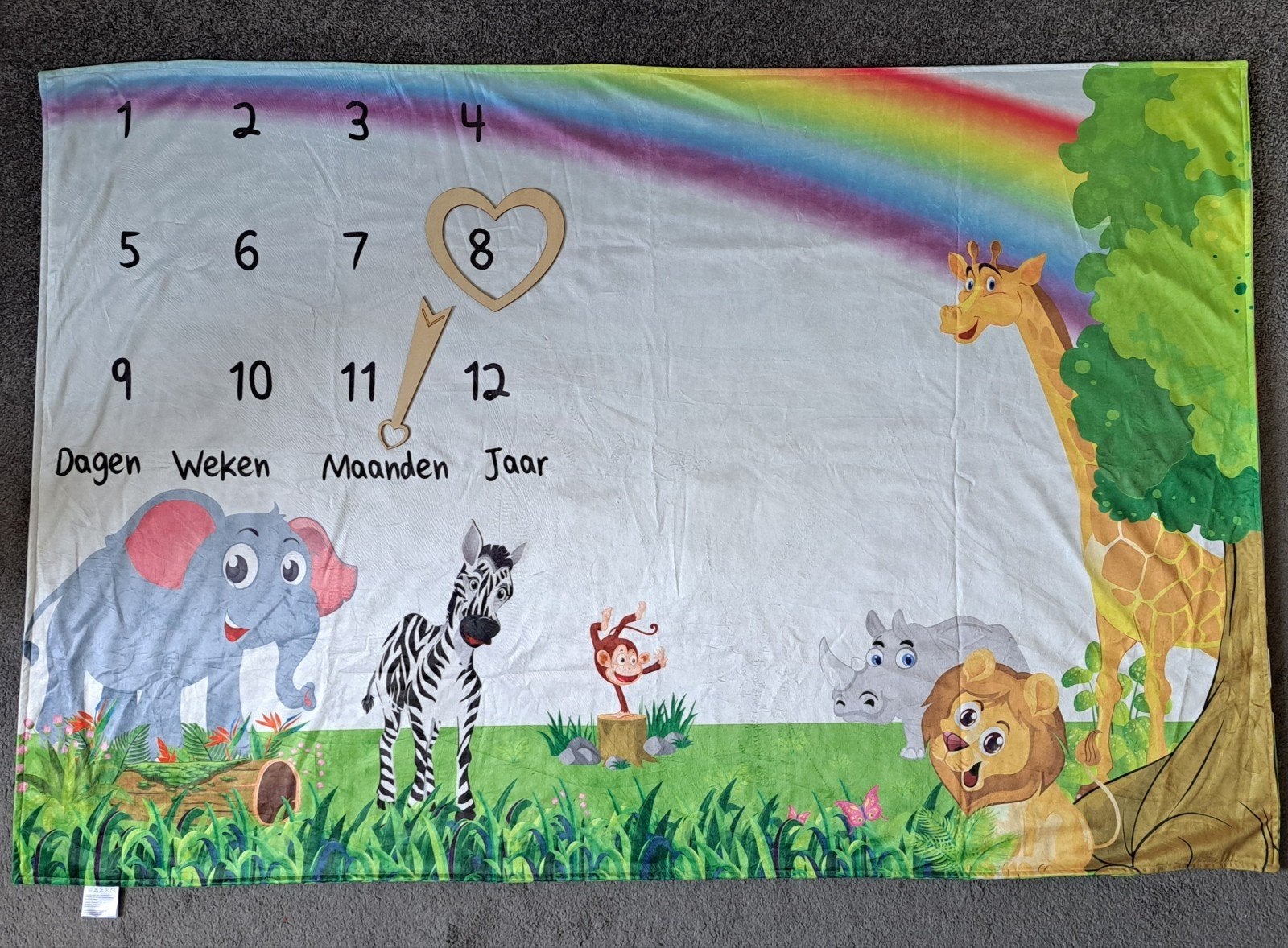 Jungle Mijlpaal kleed, deken, Ophalen