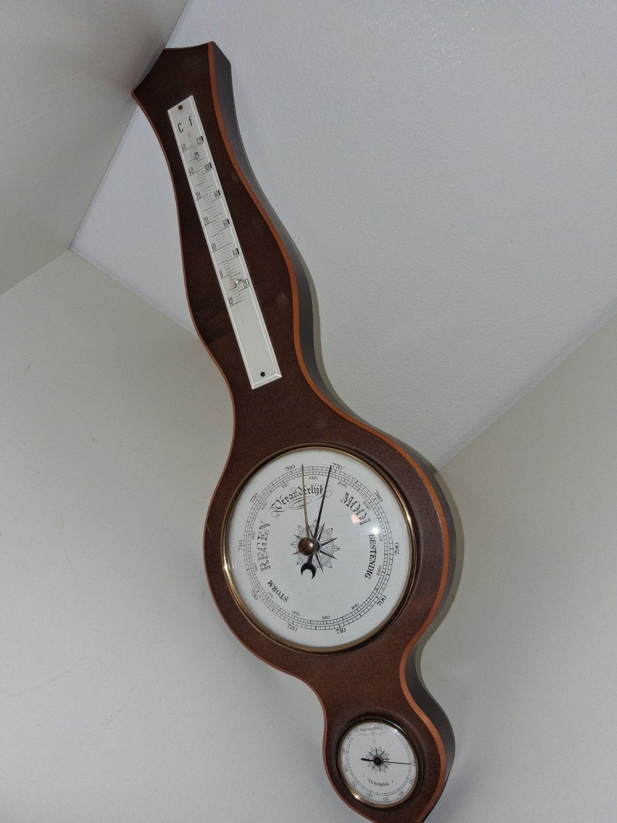 Vintage Barometer Weerstation met Thermometer en Hygrometer, Gebruikt, Verzenden, Onbekend, Onbekend