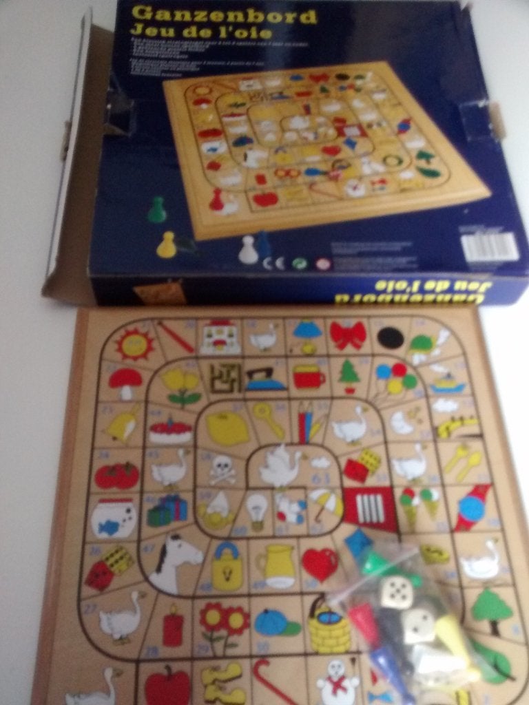 Ganzenbord van hout, Hobby en Vrije tijd, Gezelschapsspellen | Bordspellen, Ophalen of Verzenden, Nieuw