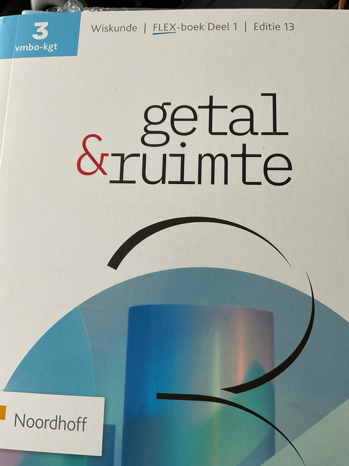Getal & Ruimte Wiskunde FLEX-boek Deel 1 vmbo-kgt 3, Boeken, Ophalen of Verzenden, Nieuw, VMBO, Wiskunde A