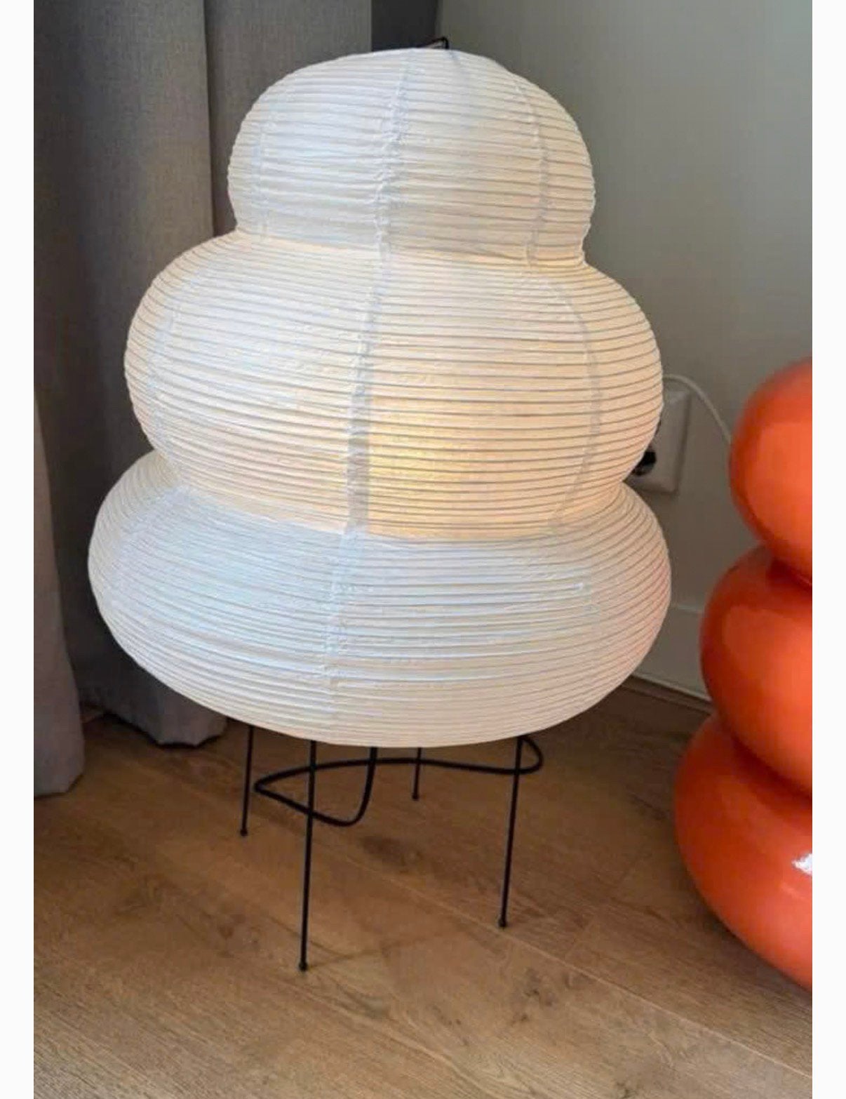 Prachtige Japanse Rijstpapier vloerlamp, Huis en Inrichting, Lampen | Vloerlampen, Ophalen of Verzenden, Nieuw, Minder dan 100 cm