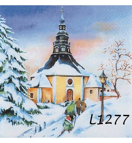 Servetten decoupage/bullet journal * kerk L1277, Verzenden, Nieuw