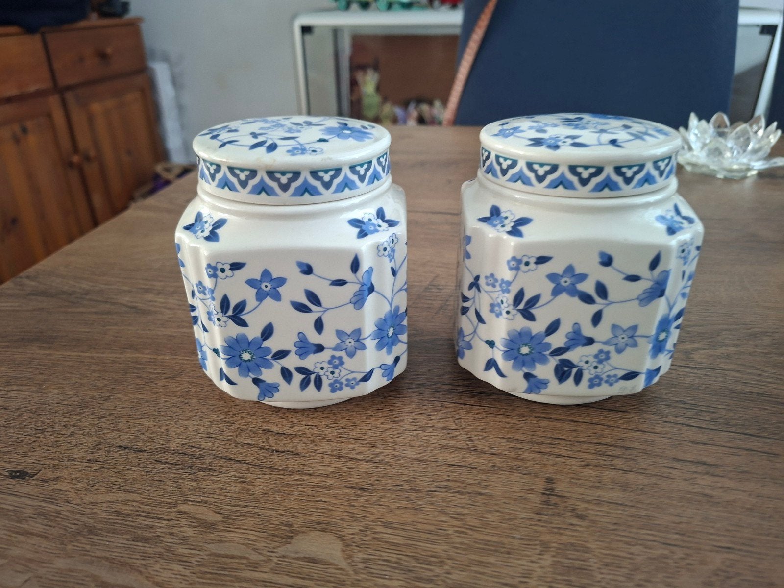 Prachtige set van 2 vintage Sadler "Bristol Blue" gemberpott, Ophalen, Aardewerk, Overige stijlen, Overige typen