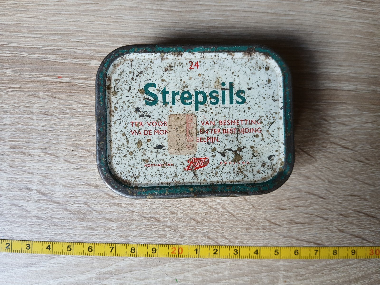 Oud strepsils blikje, Verzamelen, Ophalen, Gebruikt, Overige, Overige merken