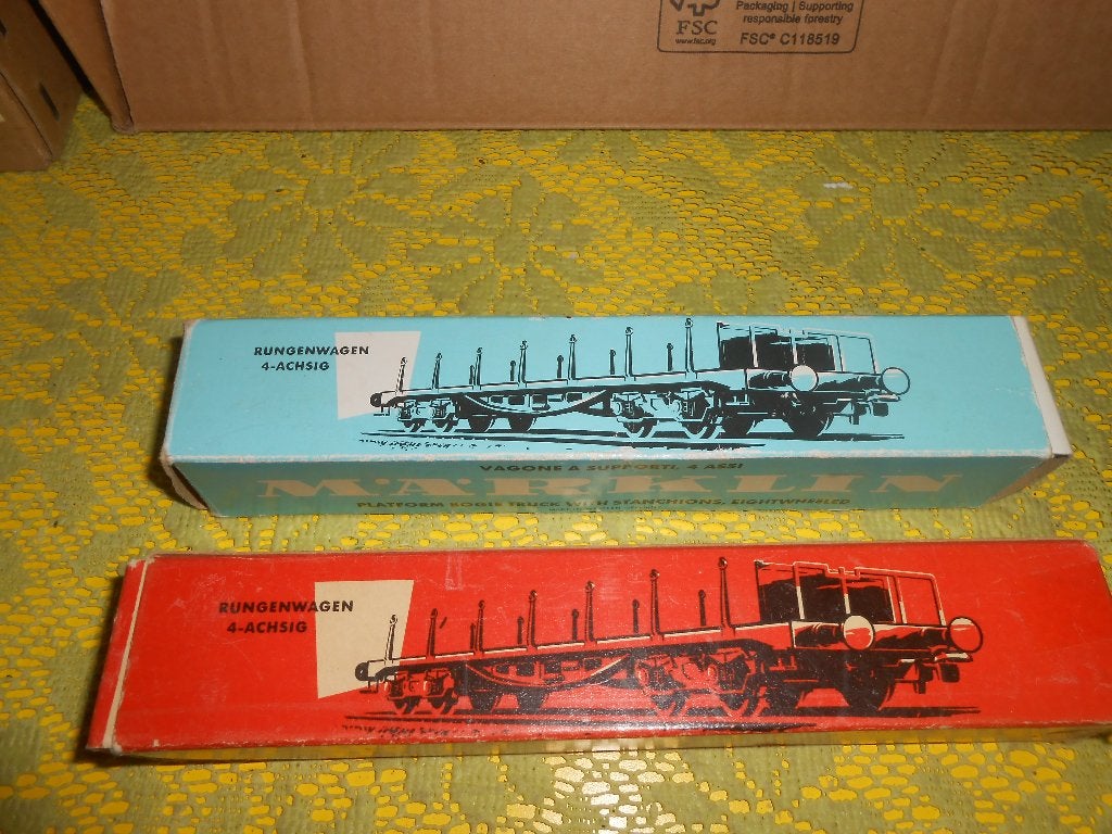 Märklin 4516, 2 lange zwarte rongenwagons in de ovp, Hobby en Vrije tijd, Wisselstroom, Ophalen of Verzenden, Märklin, Nieuw