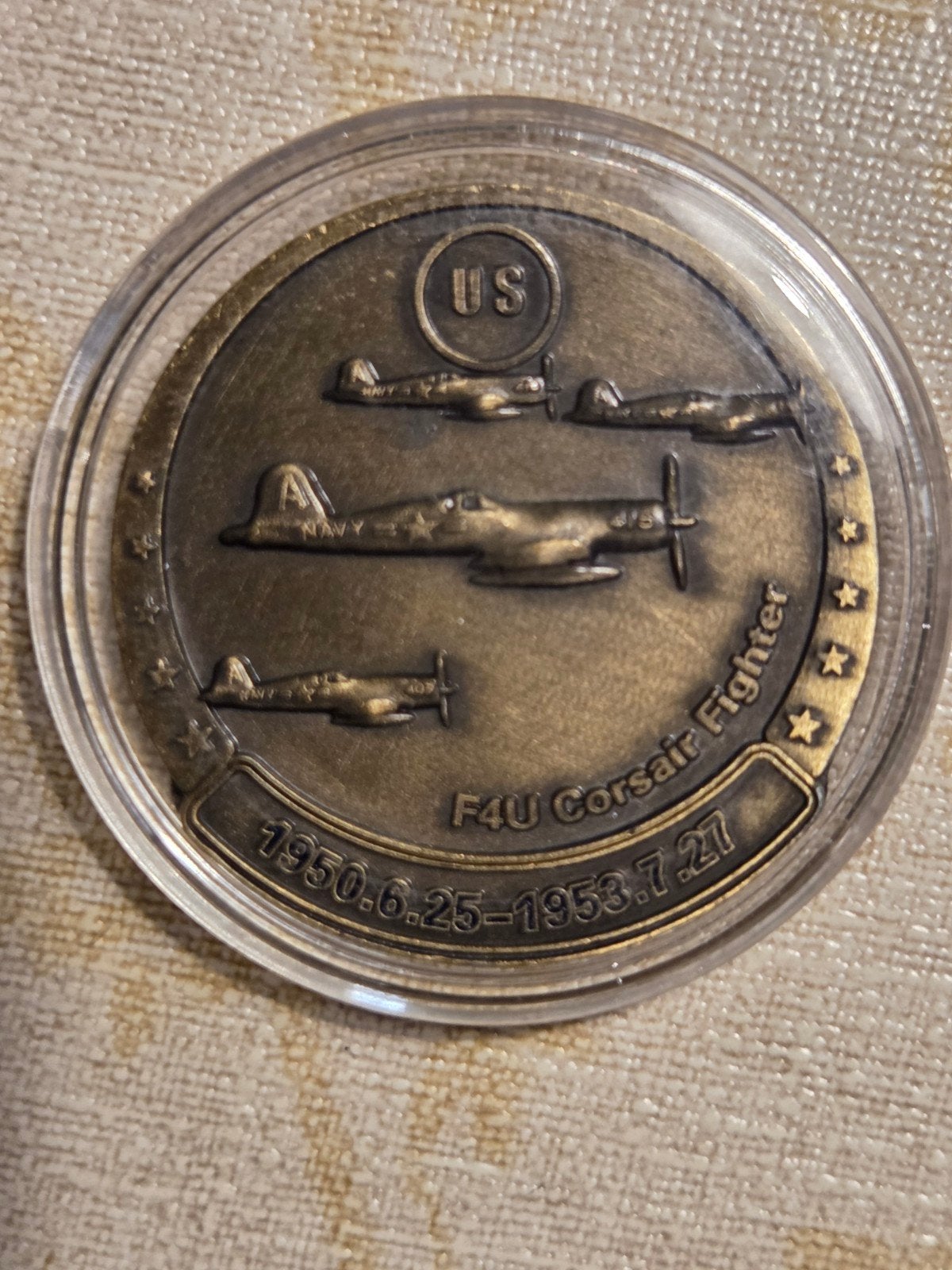F4U Corsair Fighter Koreaanse Oorlog Herdenkingsmunt, Ophalen of Verzenden