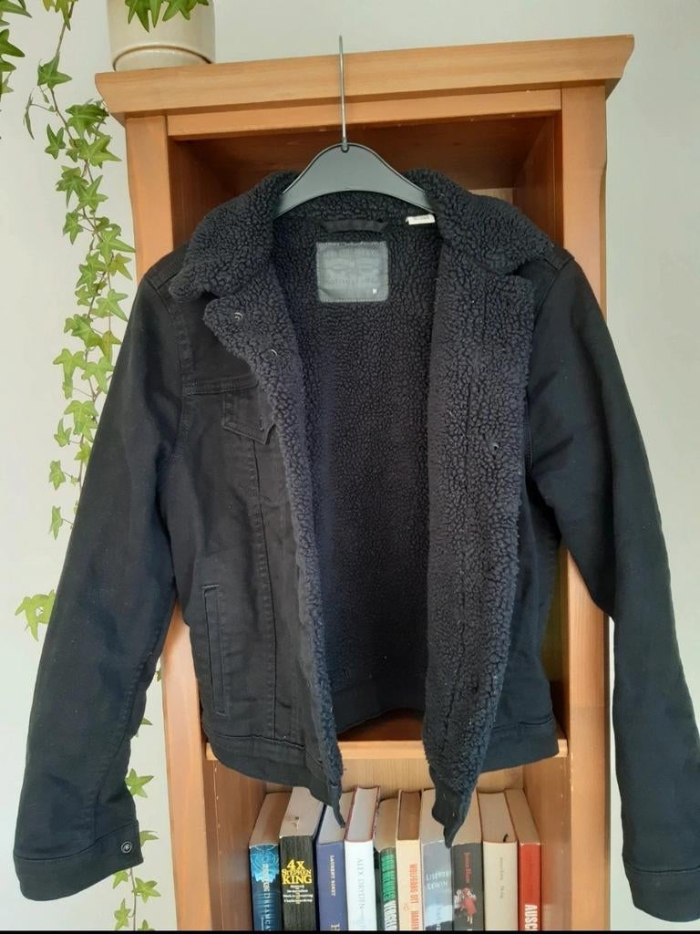 Levi's Trucker Sherpa Jas Dames Maat M, Maat 38/40 (M), Zwart, Ophalen of Verzenden, Zo goed als nieuw