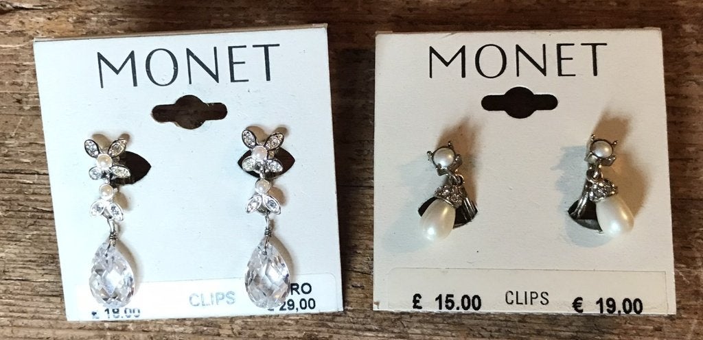 Oorbellen Monet NIEUW, Sieraden, Tassen en Uiterlijk, Overige materialen, Hangers, Nieuw, Ophalen of Verzenden