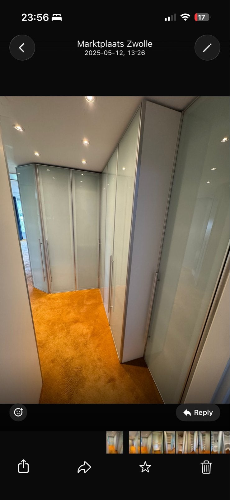 Gratis 7 Glazen kastdeuren - 225 cm hoog, Huis en Inrichting, Kasten | Kledingkasten, Ophalen, Minder dan 50 cm, Gebruikt, 200 cm of meer