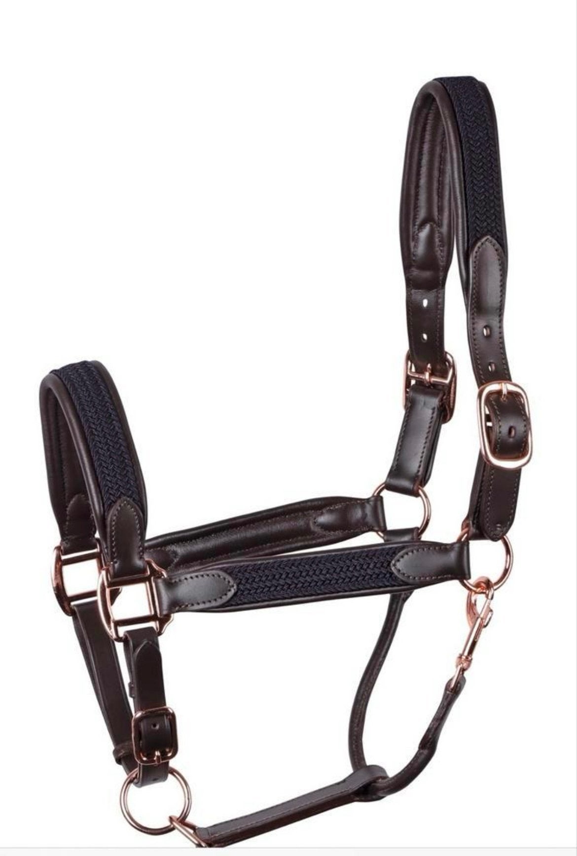 Harry’s horse halster braided  maat cob  bruin navy, Dieren en Toebehoren, Ophalen, Bruin, Nieuw, Halster