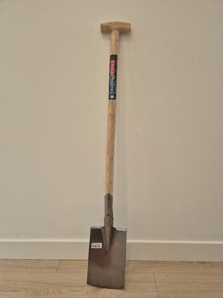 Tuinspade 90 cm – essenhouten steel – met opstapje, Ophalen