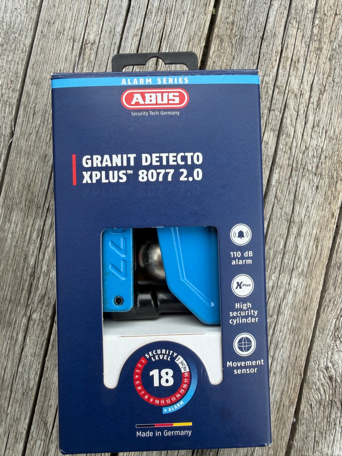 ABUS Granit Detecto XPlus 8077 2.0 schijfremslot, Motoren, Ophalen of Verzenden, Nieuw