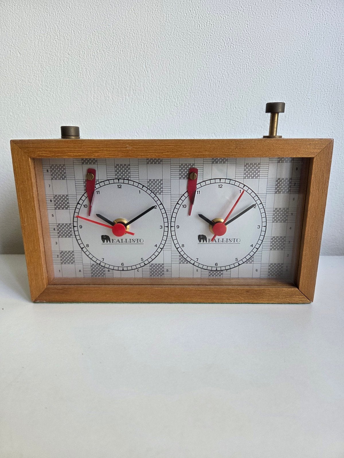 EXTREEM ZELDZAAM: vintage kallisto schaakklok handgemaakt, Ophalen of Verzenden, Nieuw, Overige typen