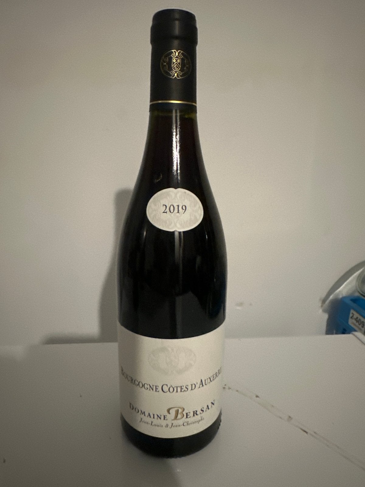 Domaine Bersan Bourgogne Côtes d'Auxerre 2019, Frankrijk, Nieuw, Ophalen of Verzenden, Rode wijn