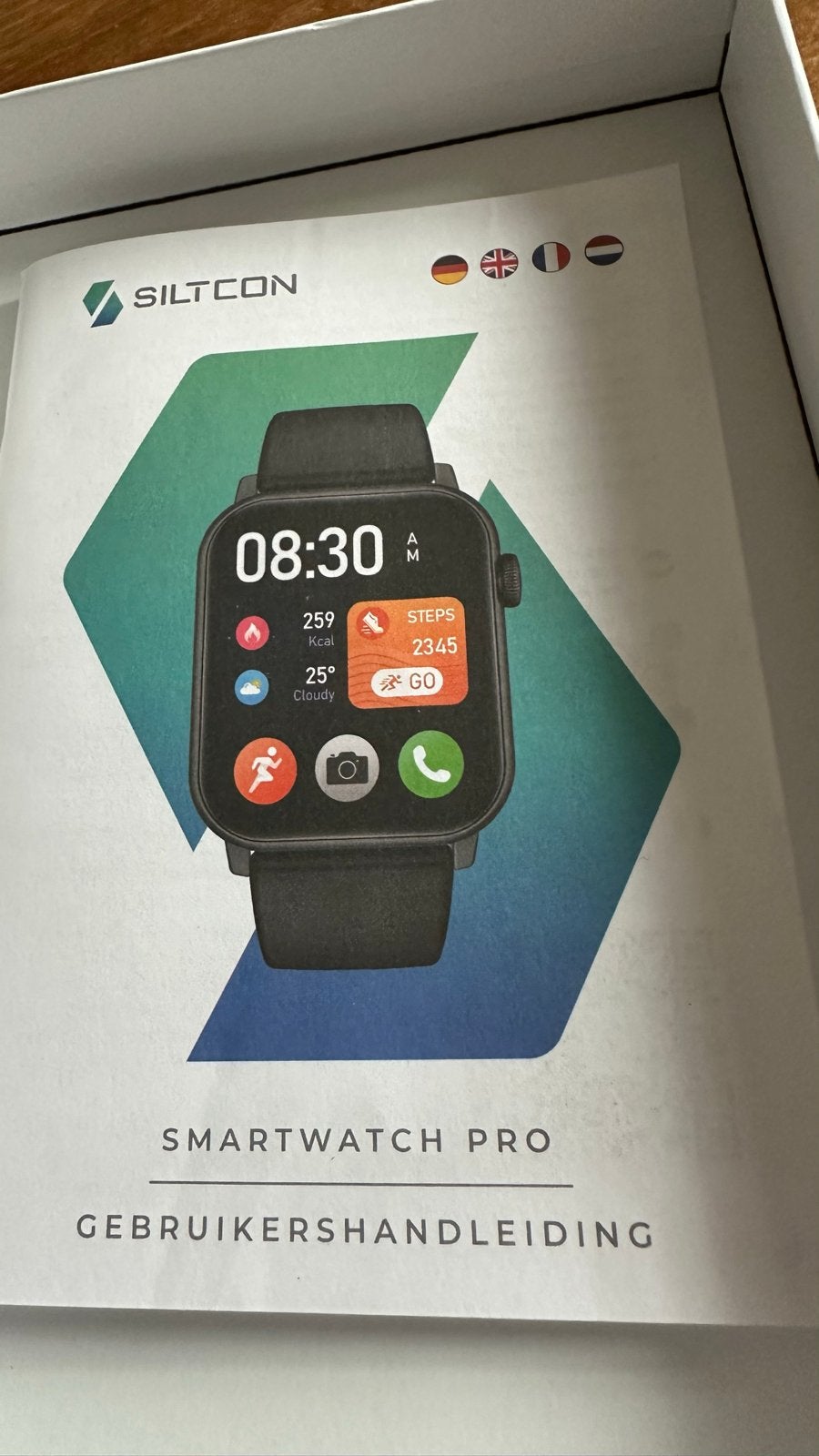Siltcon Smartwatch Pro - Nieuw in doos met extra bandjes, Ophalen of Verzenden, Hartslag, Nieuw, Zwart