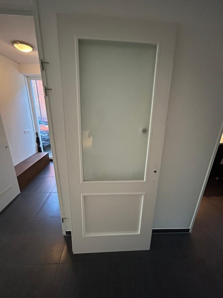 Gratis deur met mat glas, Ophalen, Glas, Binnendeur, 215 cm of meer