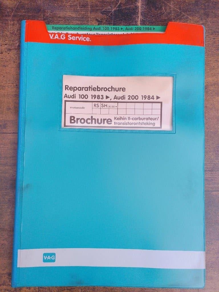 Audi 100 C3 1,8 dealer werkplaatsboek carburateur RS - SH, Ophalen of Verzenden, Gelezen, Audi