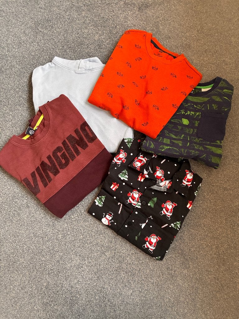 Pakket 5 stuks: 4 sweaters + kerstblouse. 158., Trui of Vest, H&M, Ophalen of Verzenden, Zo goed als nieuw