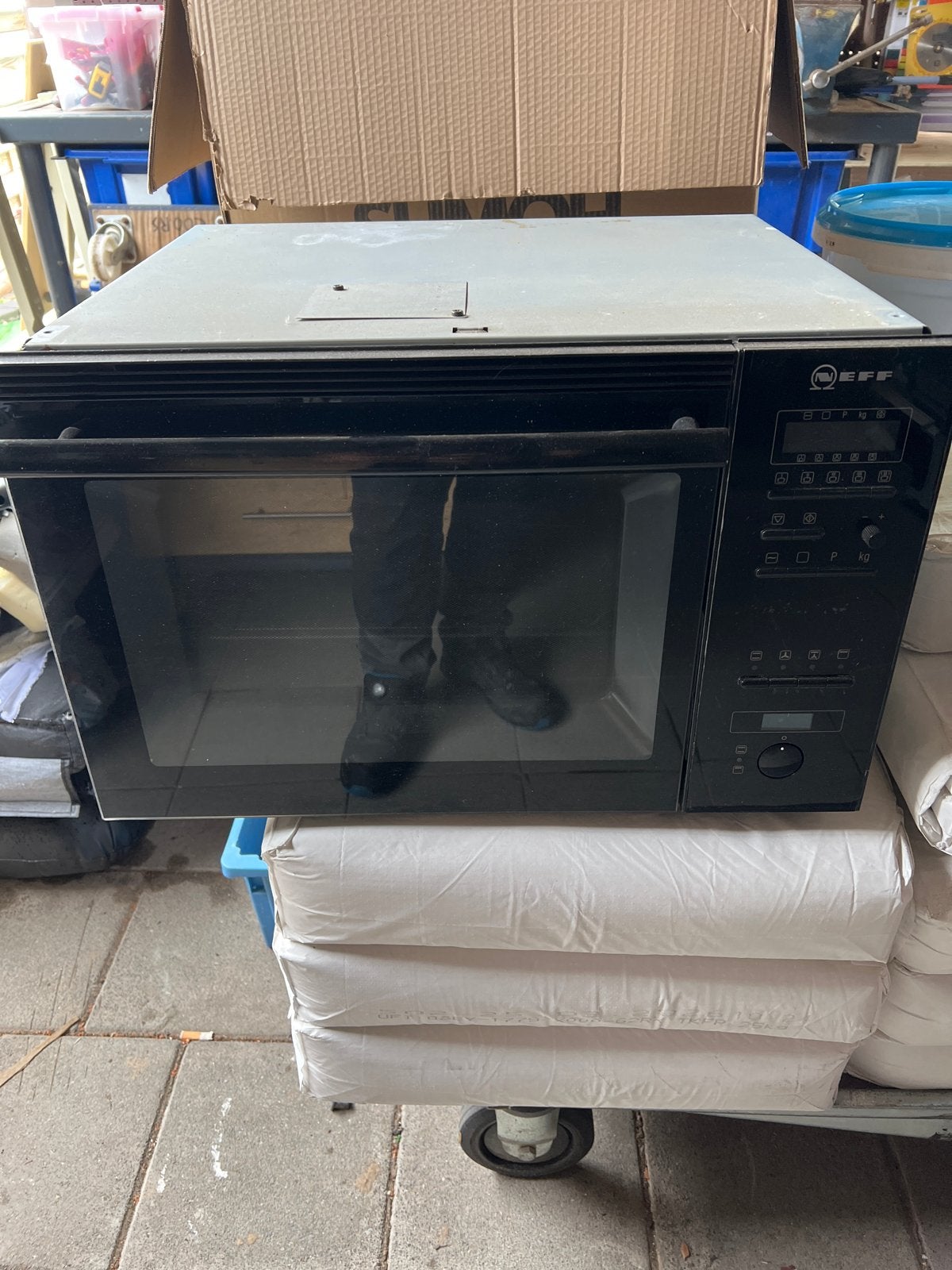 Neff Inbouw Combi-oven - Type HFT57 - Zwart, Ophalen, 45 tot 50 cm, Gebruikt, Combi-oven