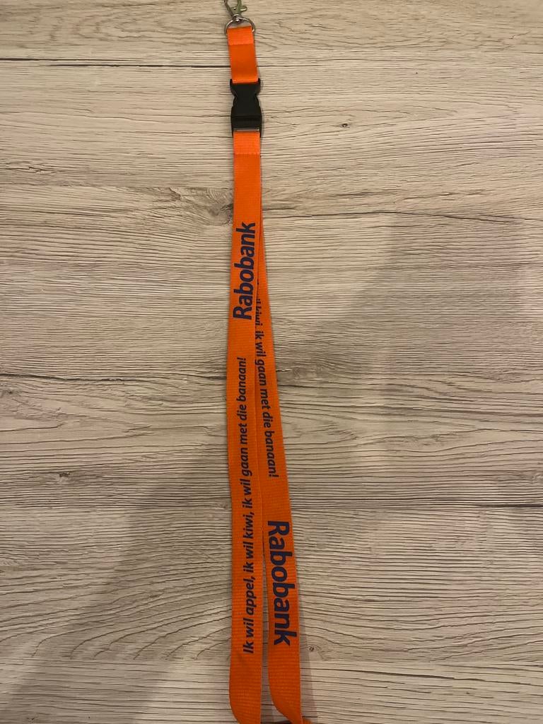 Keycords / lanyards - Rabobank, AOC Limburg, vfonds, Verzamelen, Overige Verzamelen, Ophalen of Verzenden, Gebruikt