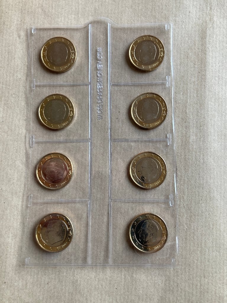 8 X 1 Euro. België 2002. Koning Albert. UNC., Ophalen of Verzenden, België, 1 euro, Setje