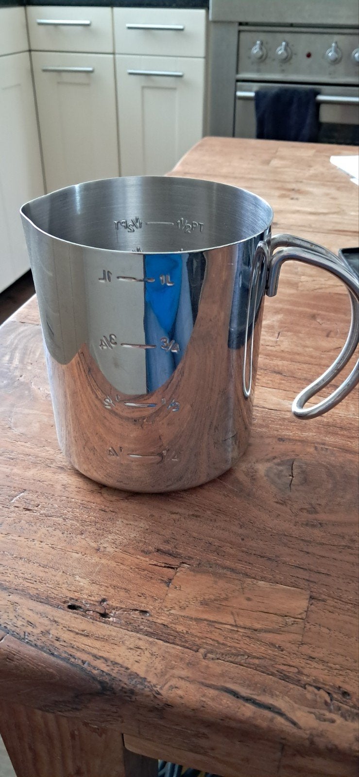 Rvs maatbeker, Ophalen of Verzenden, Metaal, Minder dan 50 cm, Minder dan 5 flessen