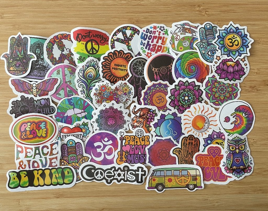 Hippie, peace, stickers, Verzenden, Nieuw, Meerdere stickers