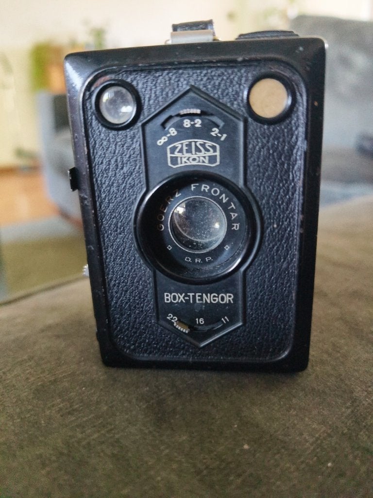 Zeiss Ikon Box-Tengor Goerz Frontar vintage camera, Ophalen of Verzenden, Compact, Overige Merken