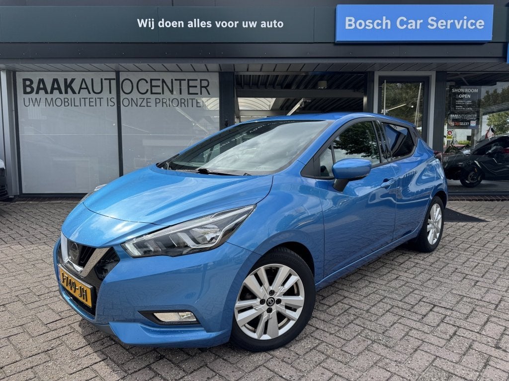Nissan Micra 1.0 IG-T N-Connecta | Airco | NAP | Parkeersens, Auto's, Keurmerk '100% Onderhouden', 12 maanden, Euro 6, Blauw