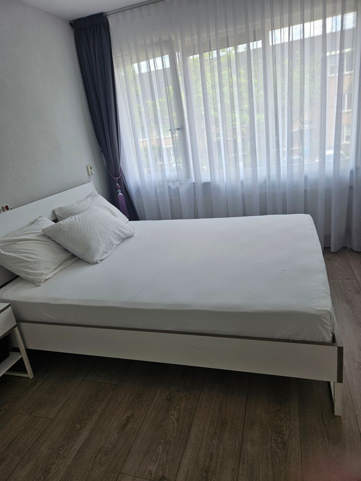 te koop Ikea bed 1,60 bij 200cm, Ophalen, Wit, Tweepersoons, 160 cm