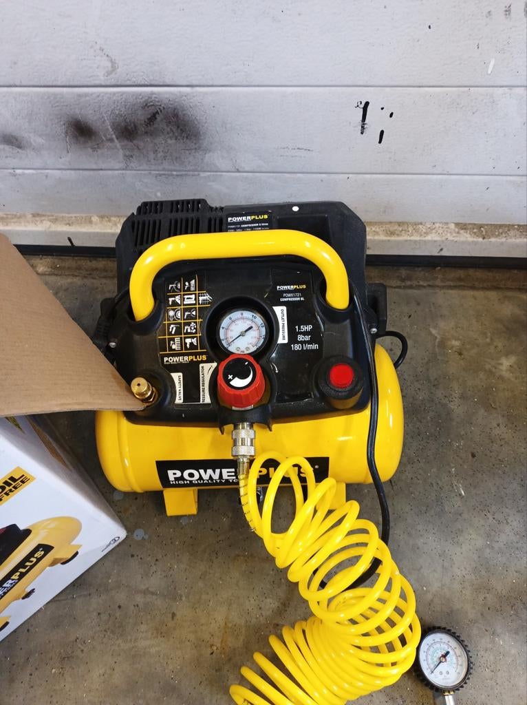 Powerplus POWX1721 Compressor 1100W | 6L, Ophalen of Verzenden