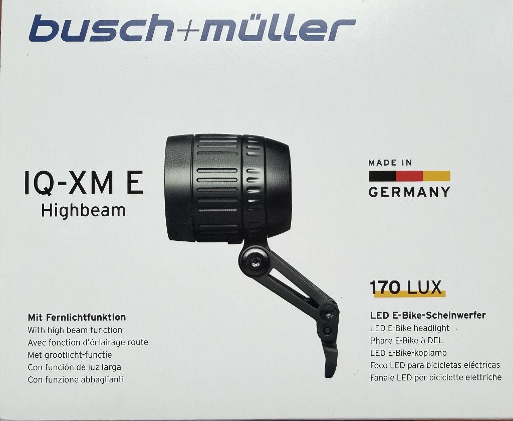 Busch & Müller Lumotec IQ-XM Koplamp met grootlicht 170 lux, Waterbestendig, Voorlicht, Ophalen of Verzenden, Zo goed als nieuw