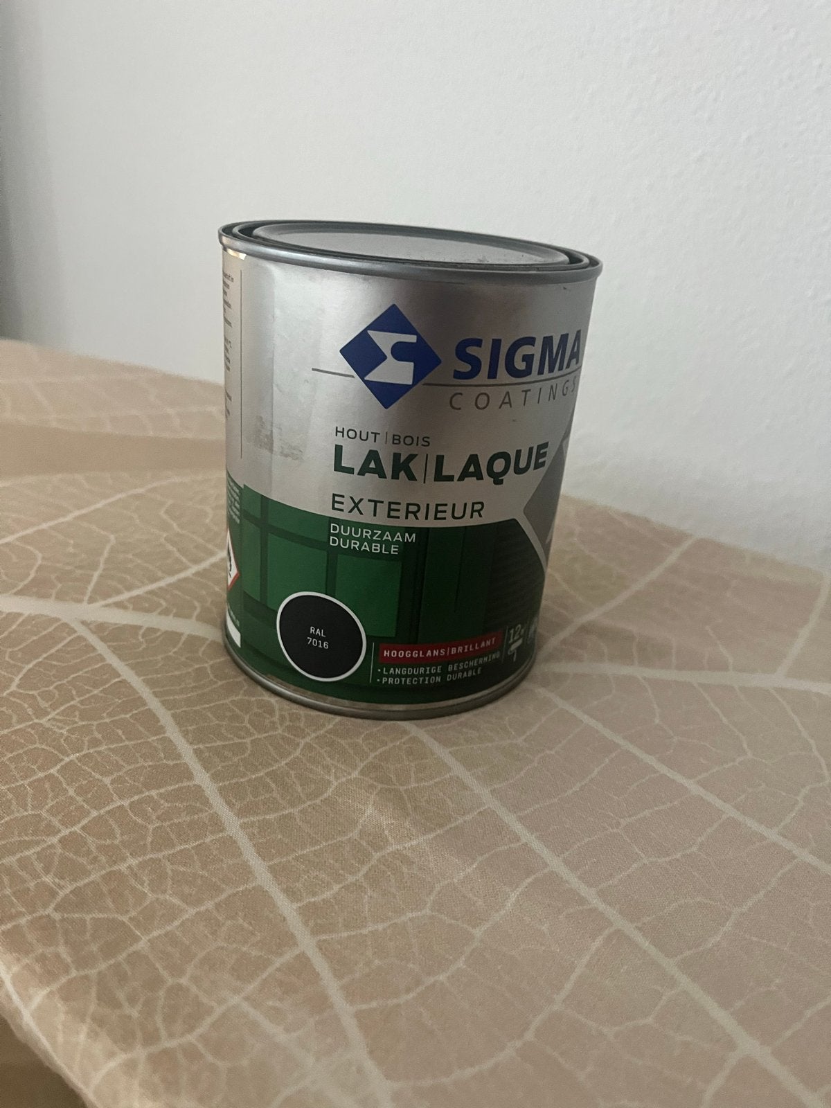 Sigma Coatings Houtlak Exterieur RAL 7016, Doe-het-zelf en Verbouw, Verf, Beits en Lak, Nieuw, Lak, Minder dan 5 liter, Grijs