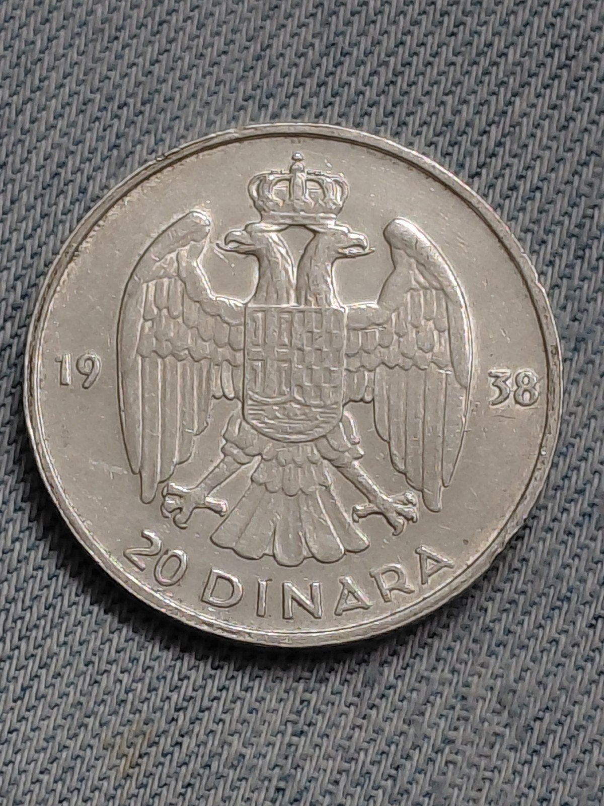 Joegoslavië 20 Dinara 1938 Peter II  - Zilver, Verzenden, Joegoslavië, Losse munt, Zilver
