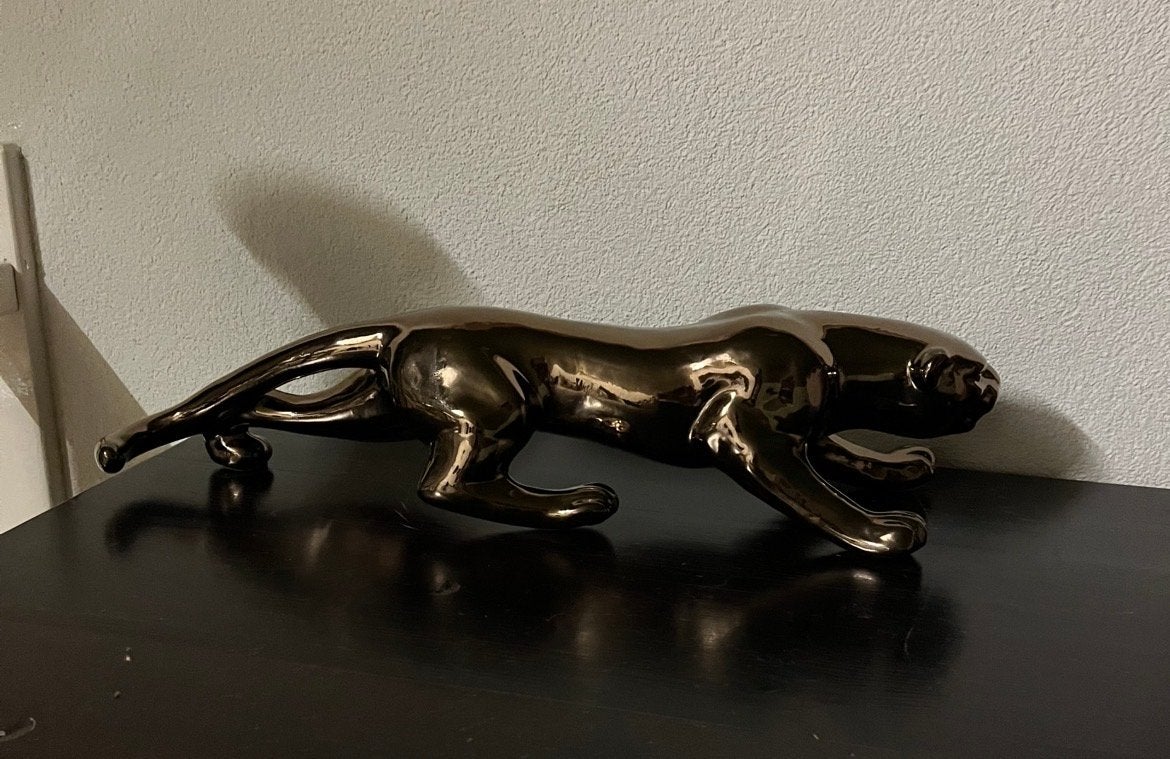 Goud/bronskleurige panter, Overige stijlen, Ophalen of Verzenden, Zo goed als nieuw, Goud