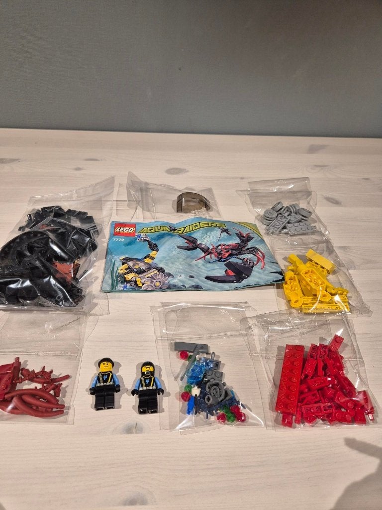 Lego 7772 Aqua Raiders, aanval van de kreeft 2006, Lego, Ophalen of Verzenden, Zo goed als nieuw, Inclusief instructies