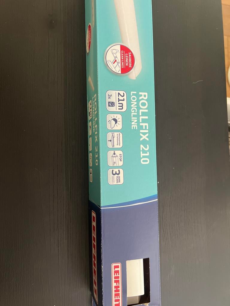 Leifheit Rollfix 210 Longline Wanddroogrek - 21m droogl., Ophalen of Verzenden, Nieuw