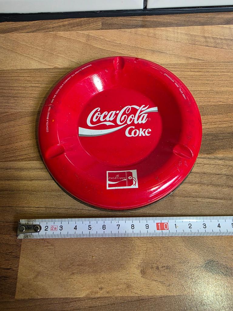 Vintage Coca-Cola Asbak - Rood met Coke Logo, Ophalen of Verzenden, Gebruikt, Asbak
