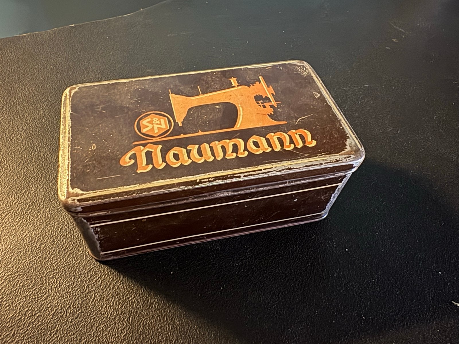 Vintage Naumann Naaidoosje - Antieke Blikken Doos, Ophalen, Gebruikt, Overige, Overige merken