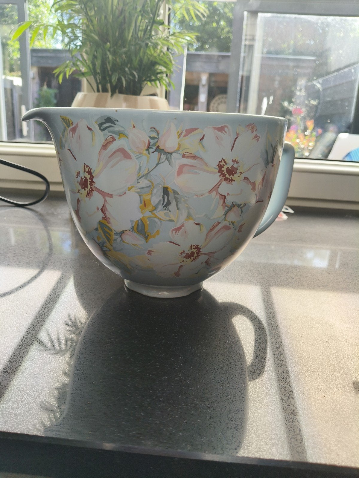 Mooie mengkom met bloemenprint past op KitchenAid, Overige typen, Ophalen of Verzenden, Steen/keramiek, Meerkleurig