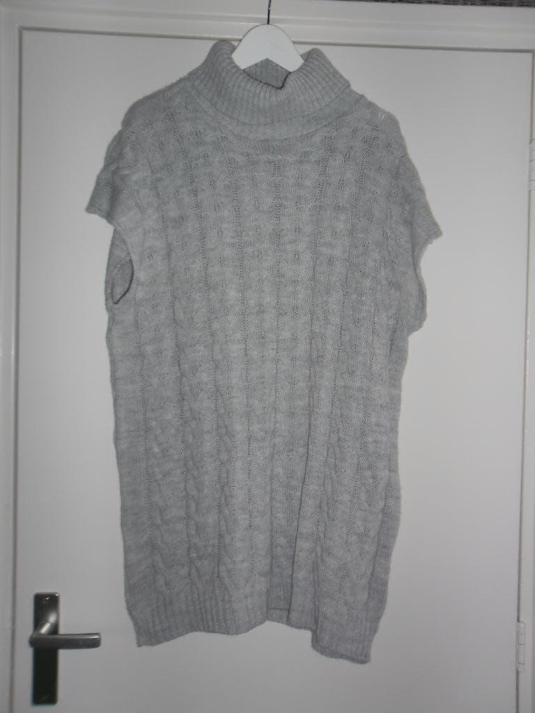 Made in Italy Grijze Lange Trui Met Kol Maat L, Maat 38/40 (M), Made in Italy, Ophalen of Verzenden, Zo goed als nieuw