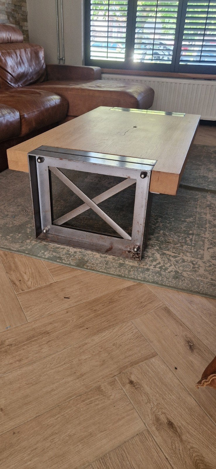 industriele salontafel, Ophalen, Gebruikt, 100 tot 150 cm, 50 tot 100 cm