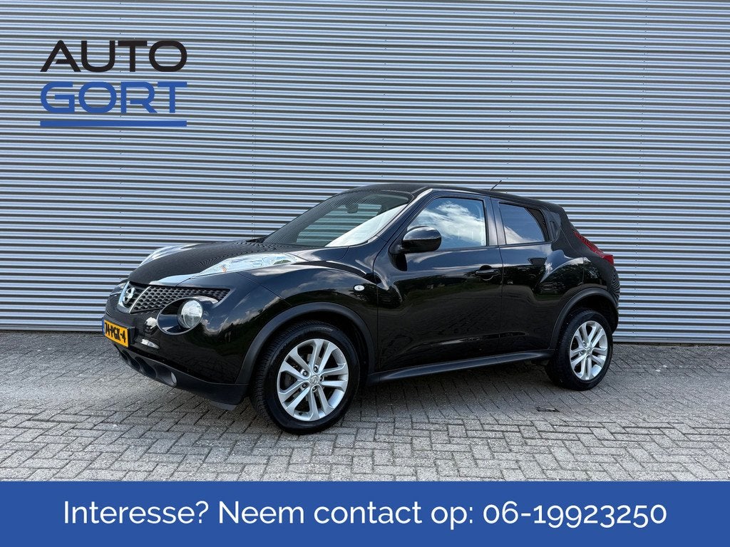 Nissan Juke 1.6 Acenta | Trekhaak | Climate control | Hoge i, Auto's, Nissan, Euro 5, Zwart, 4 cilinders, Alcantara