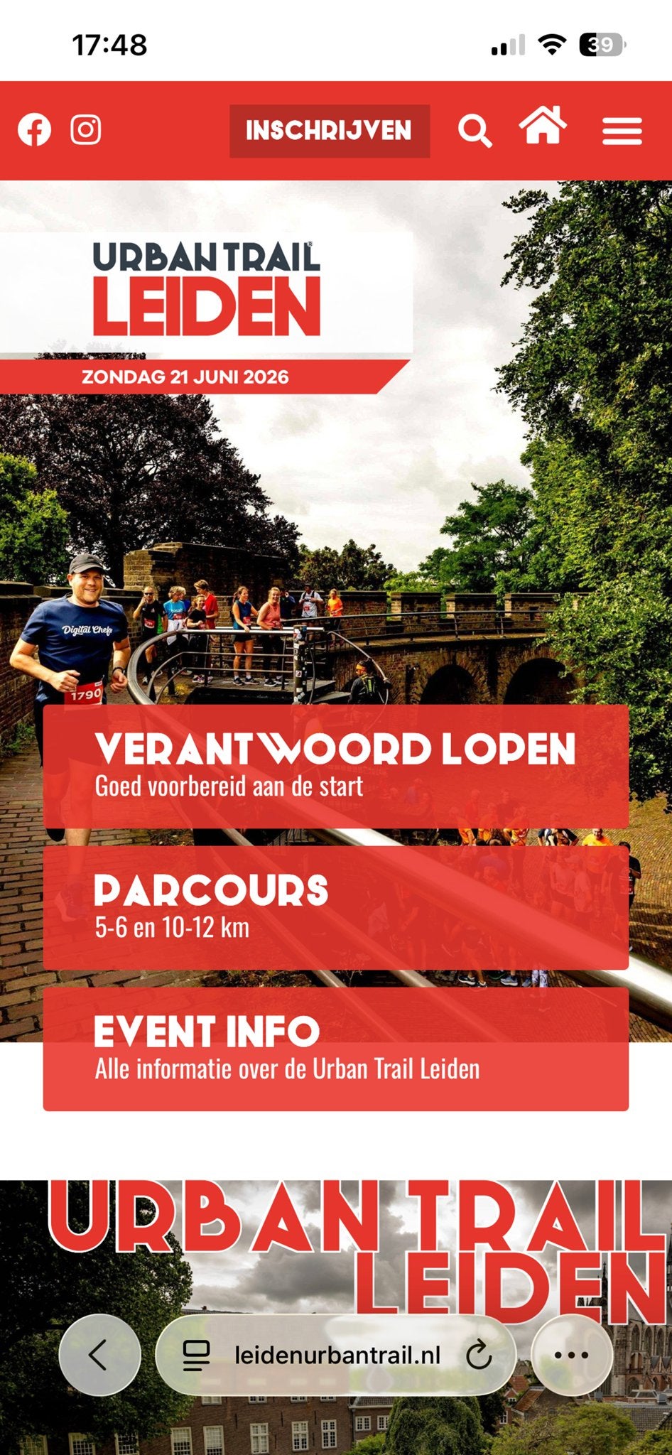 Ticket Urban Trail Leiden 21 juni wave 8!, Eén persoon