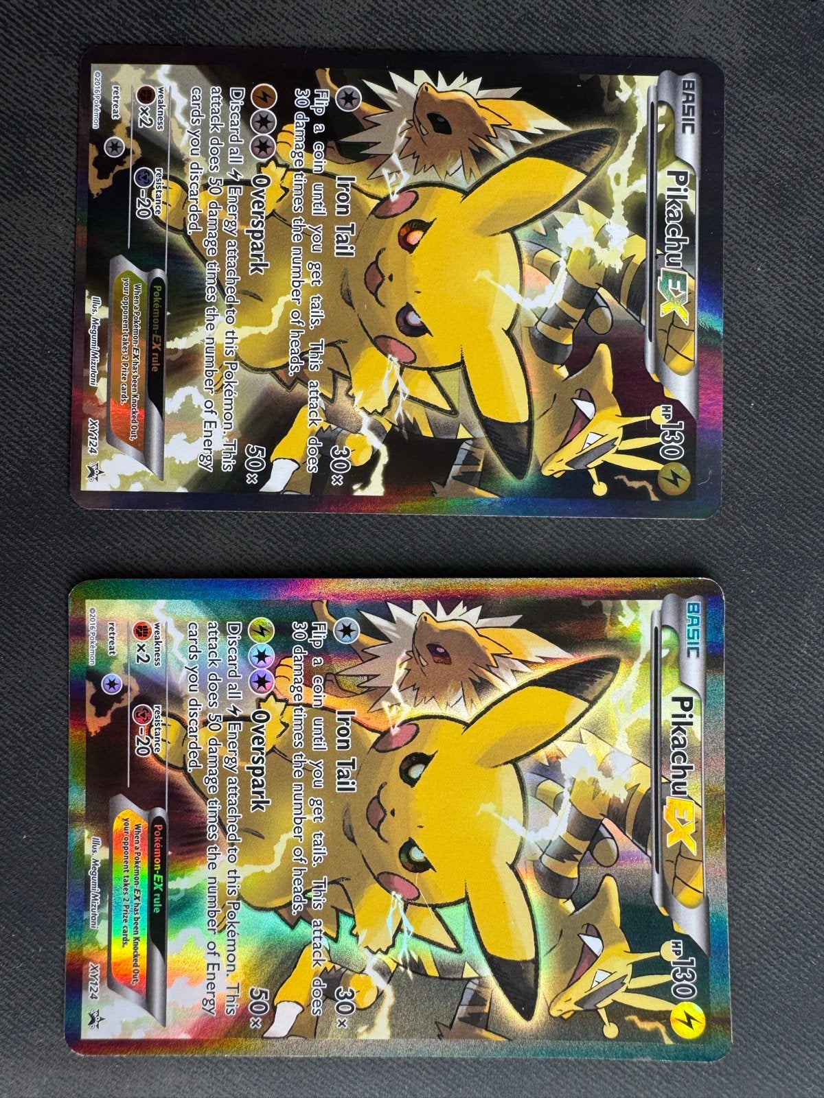 Pikachu EX XY124 Promo Kaarten (2 stuks), Hobby en Vrije tijd, Verzamelkaartspellen | Pokémon, Verzenden, Zo goed als nieuw, Meerdere kaarten