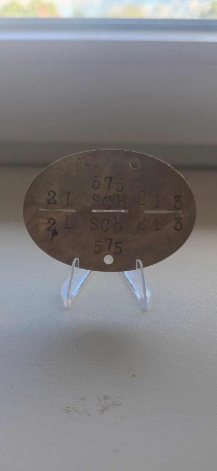 WW2 Duitse Landesschützen Erkennungsmarke, Verzamelen, Ophalen of Verzenden, Landmacht, Duitsland, Overige typen