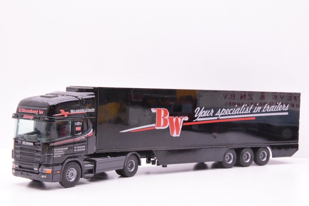 Scania 124  '' Benny Wezenberg ''  Tekno, Hobby en Vrije tijd, Modelauto's | 1:50, Ophalen of Verzenden, Zo goed als nieuw, Bus of Vrachtwagen
