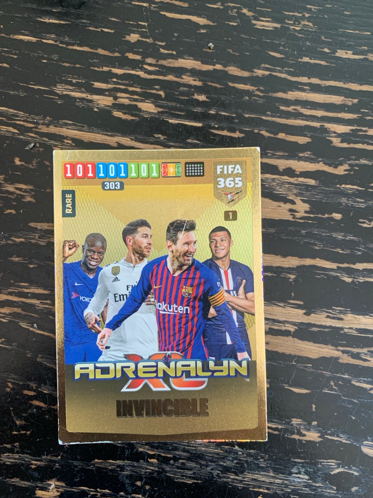 FIFA 365 Adrenalyn XL Invincible kaart Messi Ronaldo, Ophalen of Verzenden, Zo goed als nieuw, Plaatje